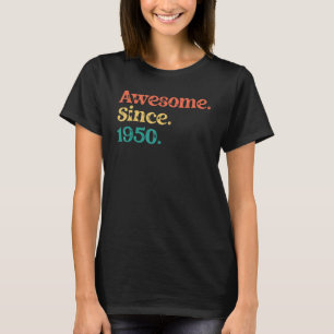 Awesome Since 1950 70s 60s Retro Birthday Party T-Shirt
