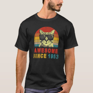 Awesome Since 1953 70th Birthday Cat T-Shirt