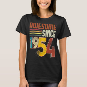 Awesome Since 1954 69th Birthday Retro Vintage T-Shirt