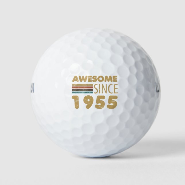 Awesome Since 1955 70th Birthday Golf Balls (Front)