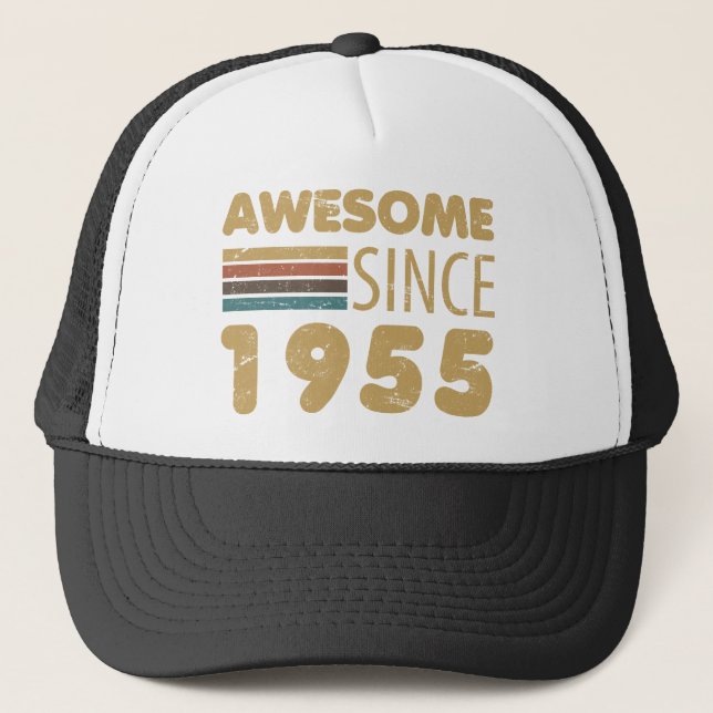 Awesome Since 1955 70th Birthday Trucker Hat (Front)