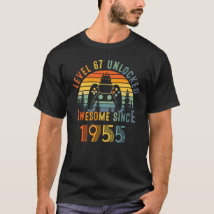 Awesome Since 1955 Level 67 Unlocked Video Games T-Shirt