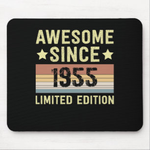 Awesome Since 1955 Retro 67 Years Old Birthday Mouse Pad