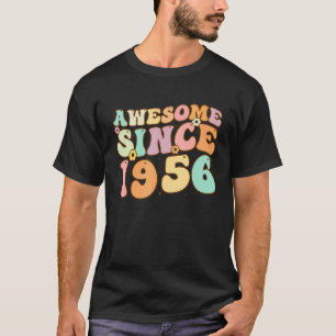Awesome Since 1956 66 Years Old 66th Birthday Retr T-Shirt
