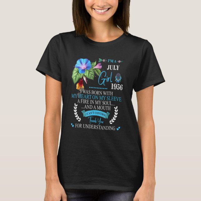 Awesome Since 1956 66th Birthday I'm A July Girl 1 T-Shirt (Front)