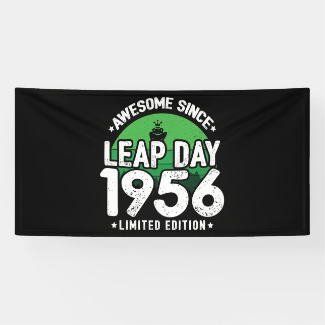 Awesome Since 1956 - Leap Day Leap Year Birthday Banner (Horizontal)