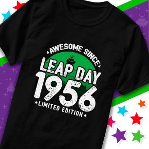 Awesome Since 1956 Leap Year Day Feb 29 Birthday T-Shirt