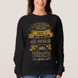 Awesome Since 1958 65th Birthday Born In July 195 Sweatshirt