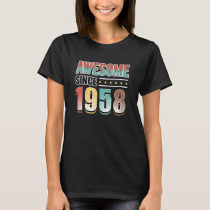 Awesome Since 1958 65th Birthday Retro T-Shirt
