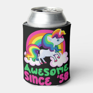 Awesome Since 1958 Unicorn Can Cooler