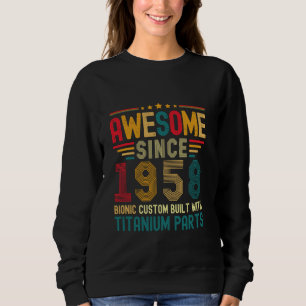 Awesome Since 1958 Vintage 66th Birthday Men Titan Sweatshirt