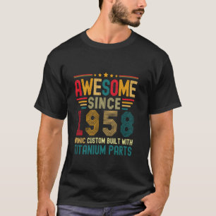 Awesome Since 1958 Vintage 66th Birthday Men Titan T-Shirt