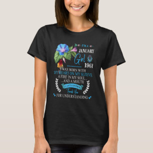 Awesome Since 1961 62nd Birthday I'm A January Gir T-Shirt