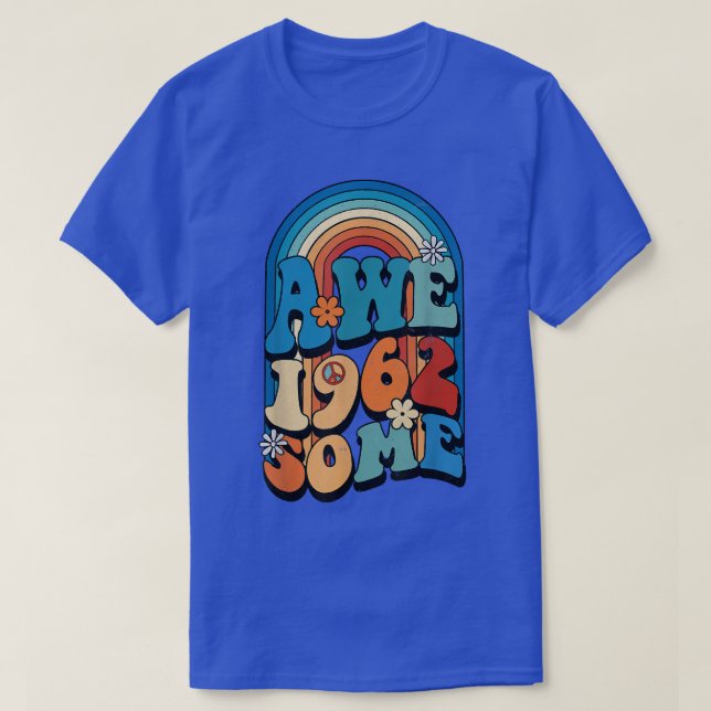 Awesome Since 1962 60 Year Old Birthday Party Deco T-Shirt (Design Front)
