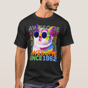 Awesome Since 1962    Cat 60th Birthday T-Shirt
