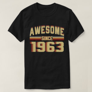 Awesome Since 1963 Vintage 56 Years Old Birthday T-Shirt