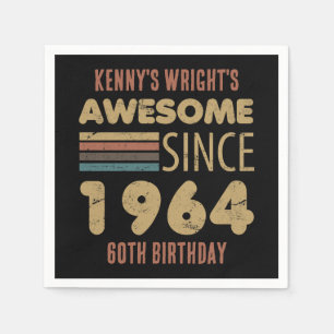 Awesome Since 1964 60th Birthday Napkin