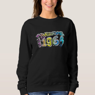 Awesome since 1964 Graffiti Motif   Sweatshirt