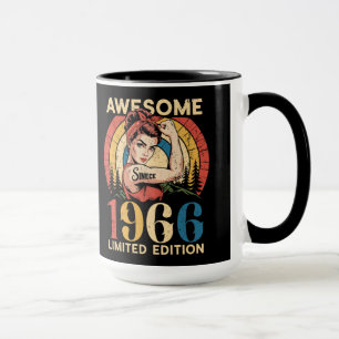 Awesome Since 1966 Retro 60th Women's Birthday Mug