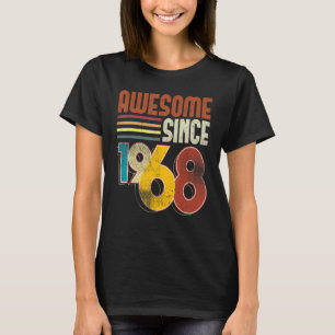 Awesome Since 1968 55th Birthday Retro Vintage T-Shirt