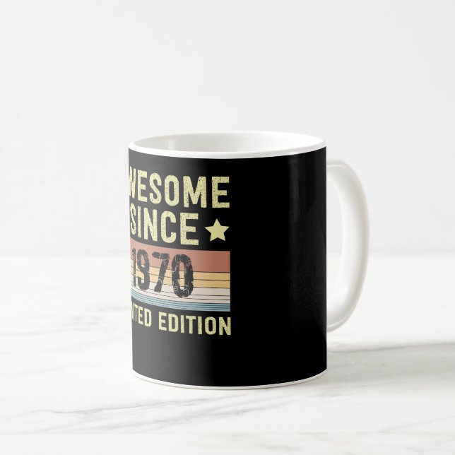 Awesome Since 1970 Birthday Coffee Mug (Front Right)