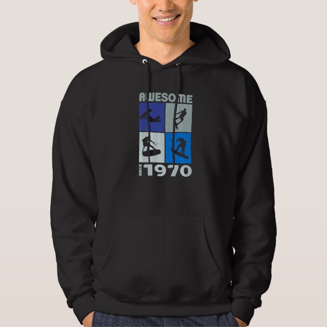 Awesome since 1970 Wakeboard lifestyle  1 Hoodie (Front)