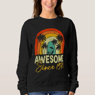 Awesome Since 1972 50th Birthday Vacation Beach Re Sweatshirt