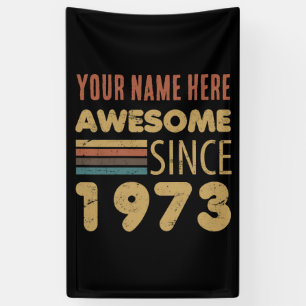Awesome Since 1973 50th Birthday Banner