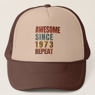 AWESOME SINCE 1973 REPEAT TRUCKER HAT
