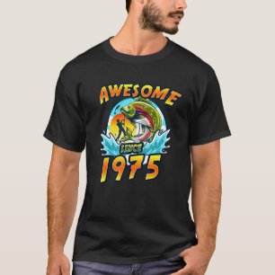 Awesome Since 1975 Angel Fishing Birthday T-Shirt