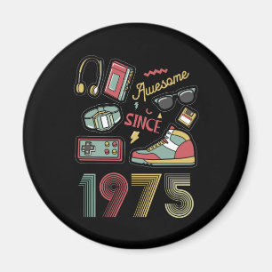 Awesome Since 1975 Vintage Retro 47th Birthday Magnet