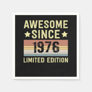 Awesome Since 1976 Birthday Napkin