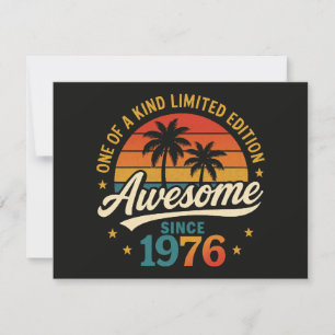 Awesome Since 1976 One Of A Kind Invitation