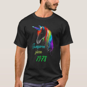 Awesome Since 1978 41st Magical Unicorn Birthday T-Shirt