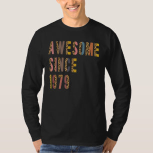Awesome Since 1979 Leopard 1979 Birthday 1 T-Shirt