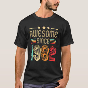 Awesome Since 1982 40th Birthday 40 Years Old Retr T-Shirt