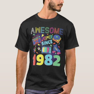 Awesome Since 1982 Vintage 1982 40Th Birthday 40 Y T-Shirt