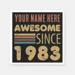 Awesome Since 1983 40th Birthday Napkin