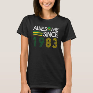 Awesome Since 1983 Jamaican Flag Bday 39 Year Old T-Shirt
