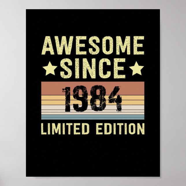Awesome Since 1984 Birthday Poster (Front)