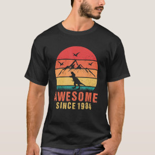 Awesome Since 1984 Retro 38th Birthday Dinosaur 38 T-Shirt