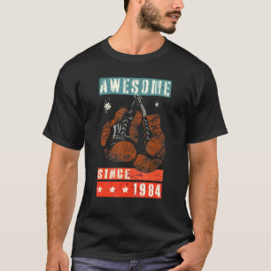 Awesome Since 1984 Retro Boxing Gloves Birthday T-Shirt