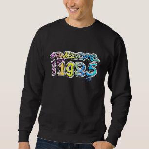 Awesome since 1985 graffiti motif sweatshirt