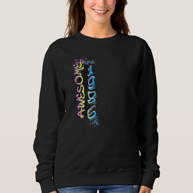 Awesome since 1986 Graffiti Motif  1 Sweatshirt (Front)