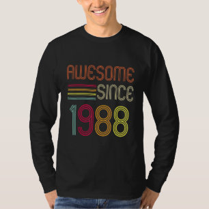 Awesome Since 1988 34th Birthday Retro T-Shirt