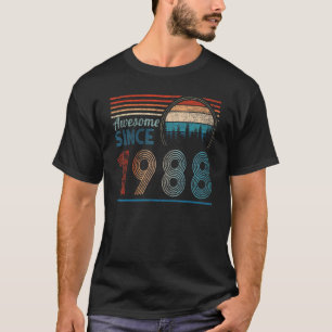 Awesome Since 1988 35 Birthday  35 Year Old Vintag T-Shirt