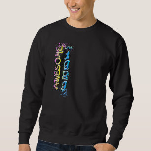 Awesome since 1989 Graffiti Motif   Sweatshirt