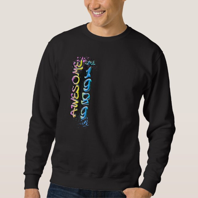 Awesome since 1989 Graffiti Motif   Sweatshirt (Front)