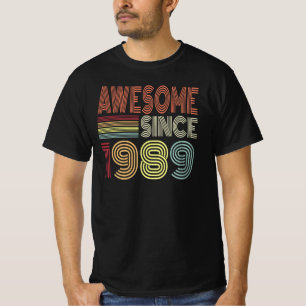 Awesome Since 1989 Retro Born In 1989 Birthday T-Shirt