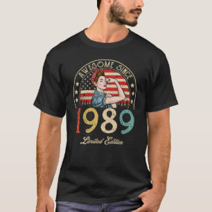 Awesome Since 1989 Vintage 1989 33rd Birthday 33 Y T-Shirt